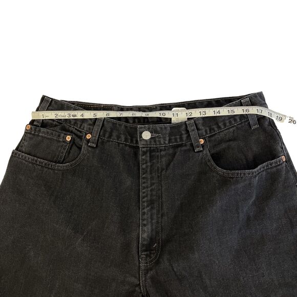 Vintage Y2K Levi’s 560 Black Denim Jeans Size 38x30 Loose Fit Tapered Leg - Picture 7 of 8